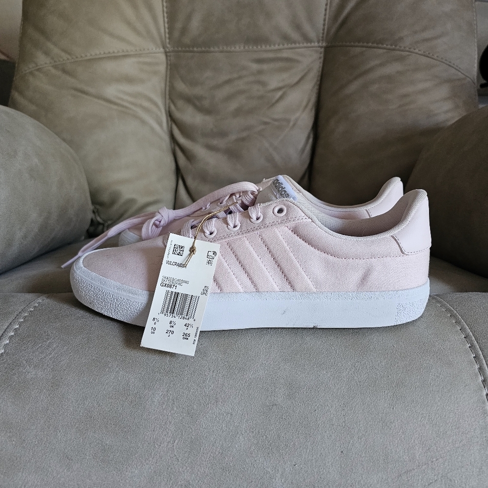 Adidas nwt vulcraid3R light pink petal skateboarding sneakers size 10‎